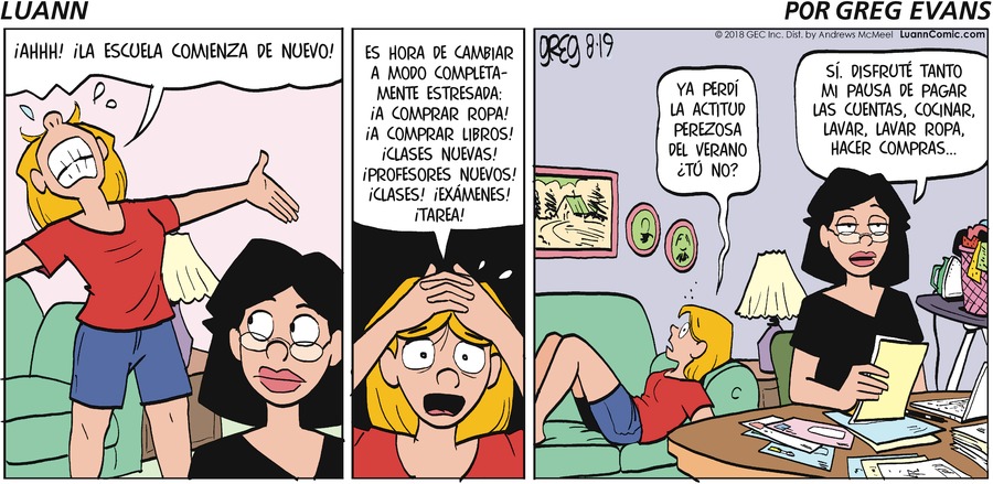 Luann en Español by Greg Evans on Sun, 13 Apr 2025