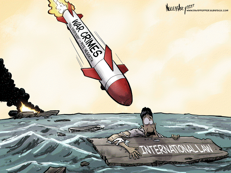 In the background, a small fishing boat burns. A hispanic-looking man clings to a piece of wood labeled 