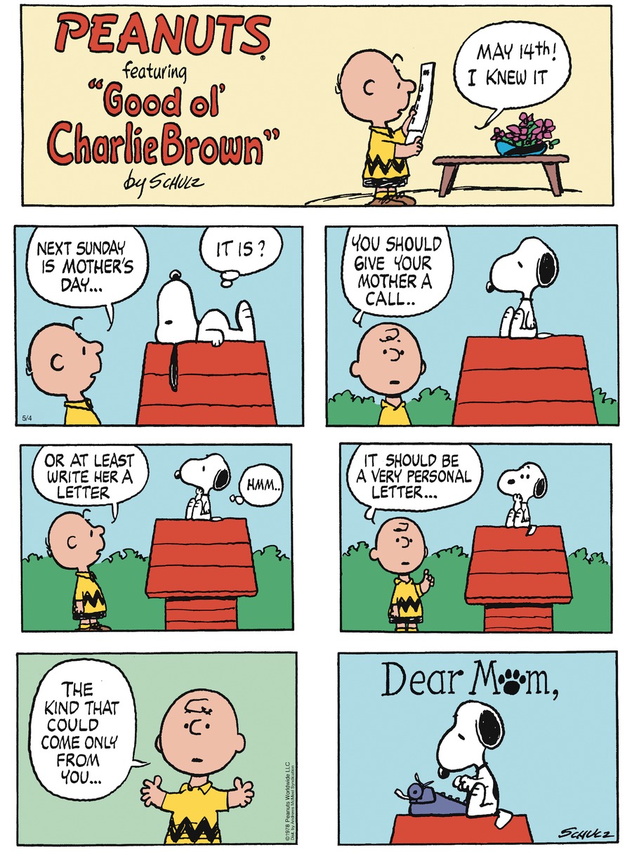 Peanuts by Charles Schulz on Sun, 04 May 2025