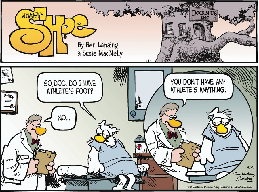 Shoe by Gary Brookins and Susie MacNelly on Sun, 20 Apr 2025