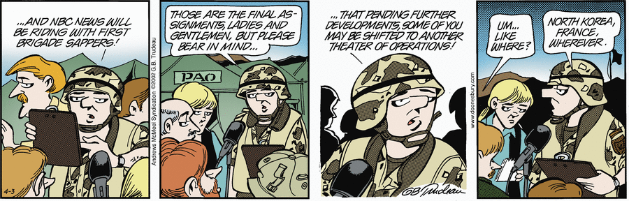 Doonesbury by Garry Trudeau on Thu, 03 Apr 2025