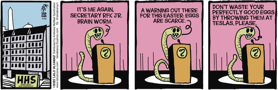 La Cucaracha by Lalo Alcaraz on Thu, 10 Apr 2025