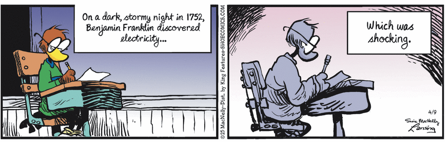 Shoe by Gary Brookins and Susie MacNelly on Wed, 09 Apr 2025