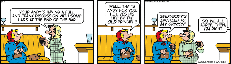 Andy Capp by Reg Smythe on Sat, 14 Jun 2025