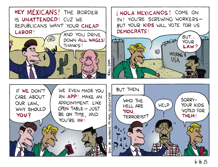 Ted Rall by Ted Rall on Mon, 16 Jun 2025