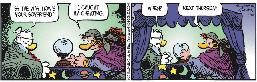 Shoe by Gary Brookins and Susie MacNelly on Sat, 12 Apr 2025