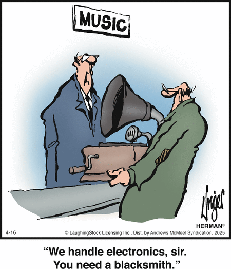 Herman by Jim Unger on Wed, 16 Apr 2025