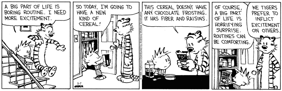 Calvin and Hobbes by Bill Watterson on Wed, 07 May 2025