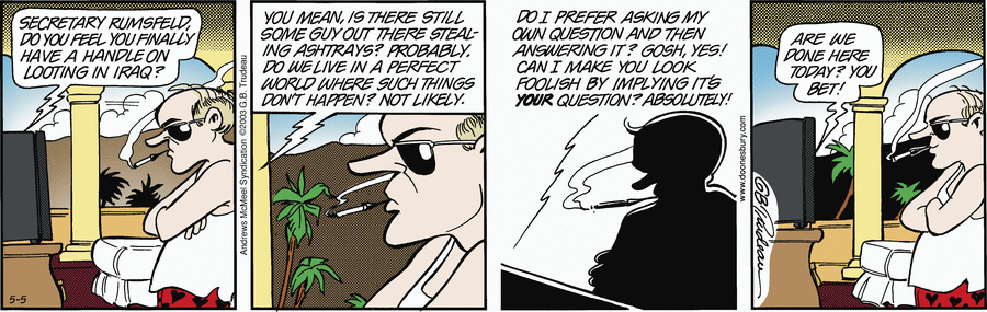 Doonesbury by Garry Trudeau on Mon, 05 May 2025