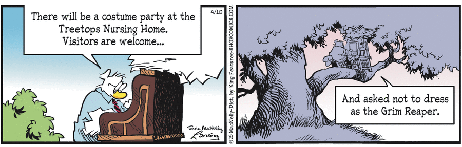 Shoe by Gary Brookins and Susie MacNelly on Thu, 10 Apr 2025