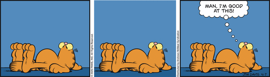 Garfield by Jim Davis on Mon, 07 Apr 2025