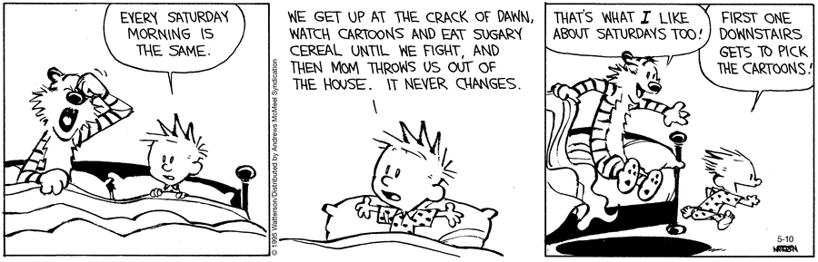 Calvin and Hobbes by Bill Watterson on Sat, 10 May 2025