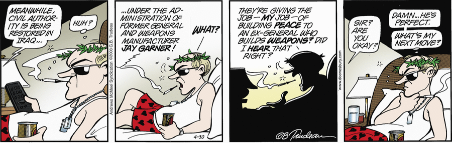 Doonesbury by Garry Trudeau on Wed, 30 Apr 2025