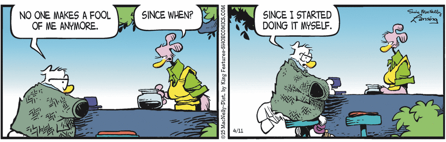 Shoe by Gary Brookins and Susie MacNelly on Fri, 11 Apr 2025
